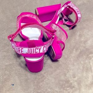 Juicy Couture Size 10 hot pink block heel